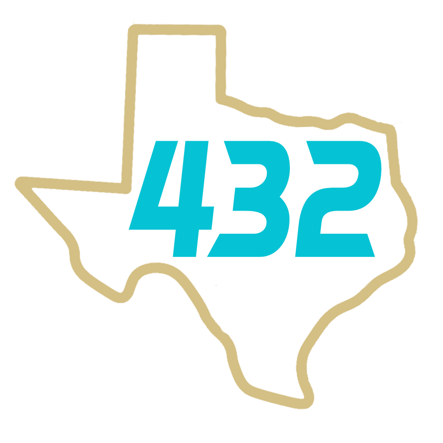 texas 432 logo gold teal